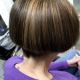 alt="high bob shape cut with neck ">