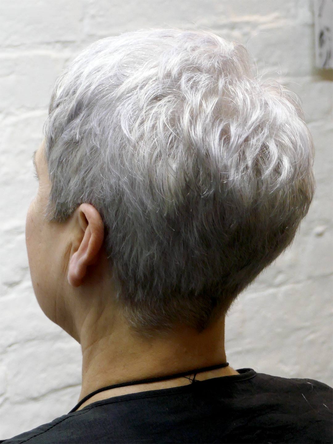 back hair showing short cropped cut