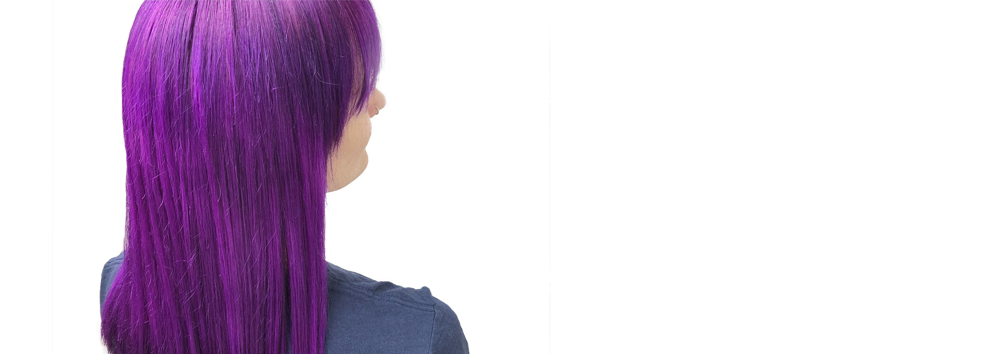 bright purple hair